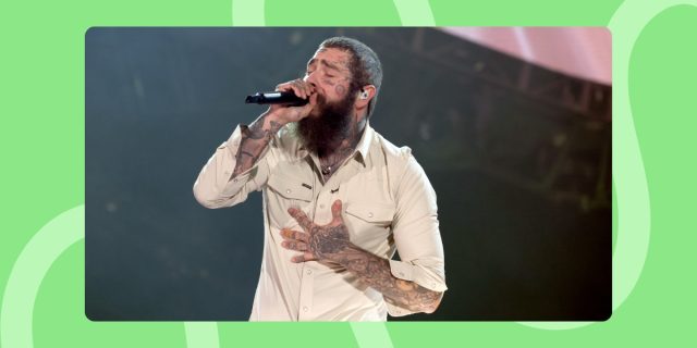 Post Malone performing onstage