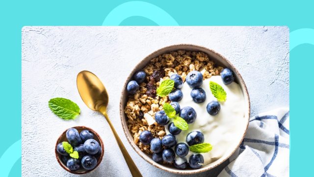 Greek yogurt with berries and granola