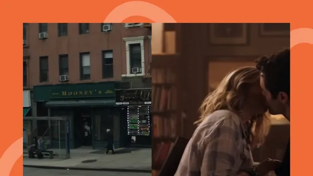 screenshots of Mooney's Bookstore from Netflix's 'You'