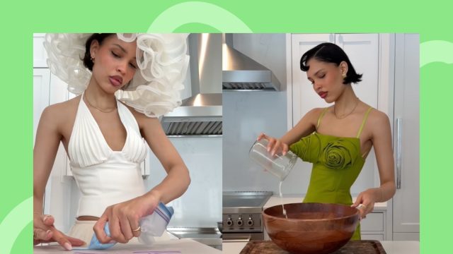 Nara Smith cooking videos split image