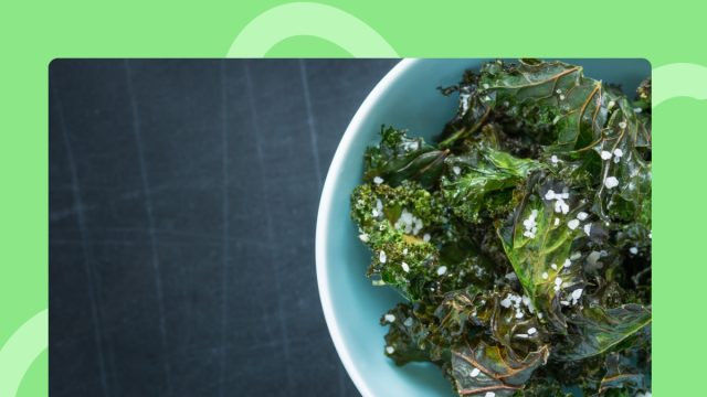 bowl of kale chips