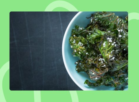 bowl of kale chips