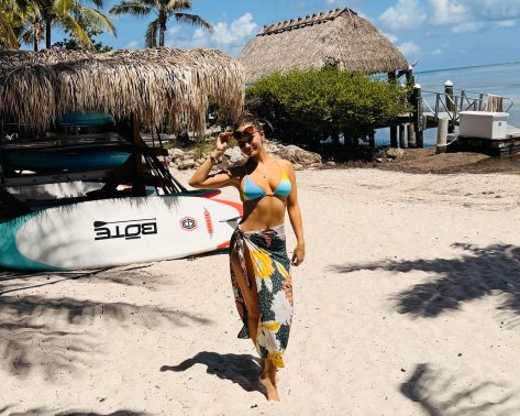 Caitlin O’Connor in Bikini Celebrates Birthday with Joe Manganiello 
